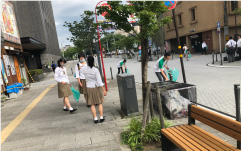 JT、NTTとの駅前ボランティア清掃活動